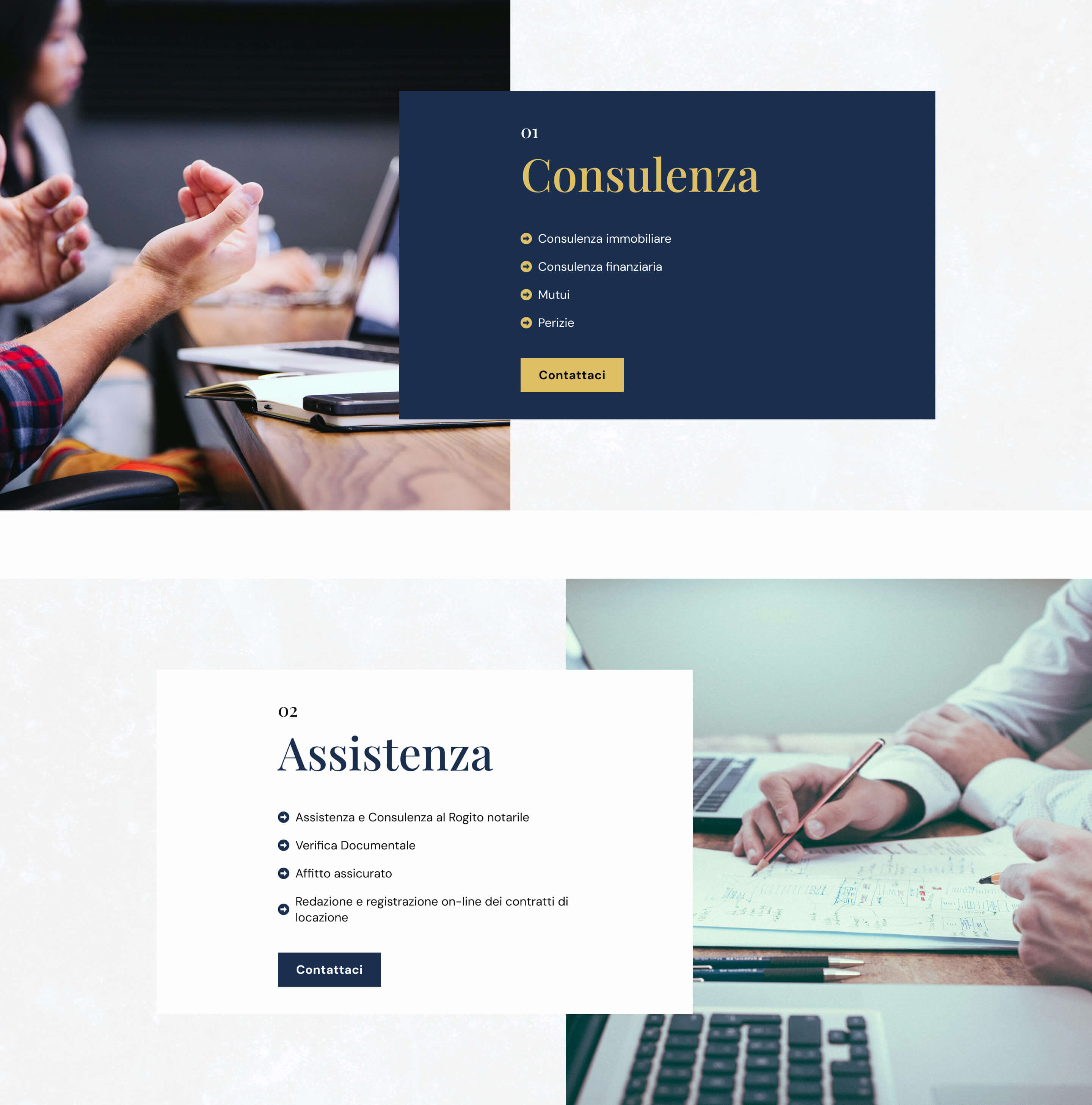 pagina servizi sito web Tecno System Immobiliare